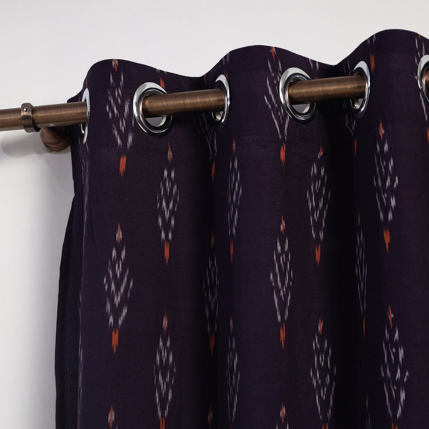 Buy Cotton Door Purple Pochampally Ikat Curtain