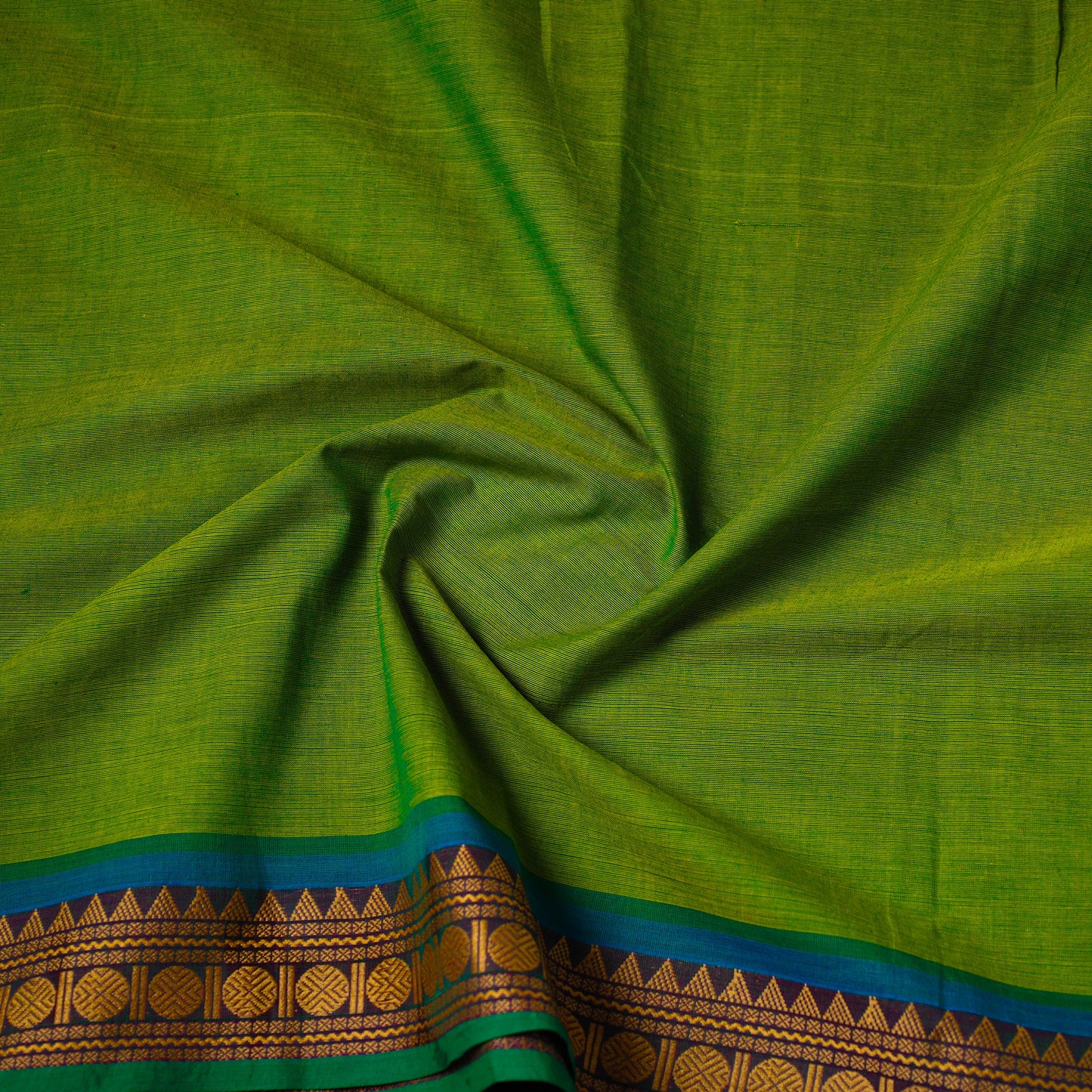 Cotton Kanchipuram Fabric with Thread Border 49