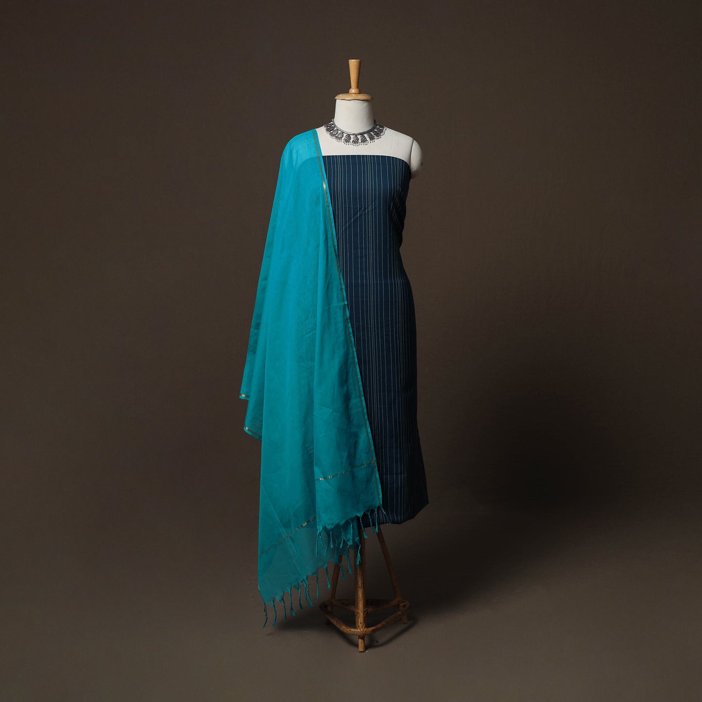 Jacquard Woven Pure Cotton 3pc Unstitched Dress Material Suit Set 57
