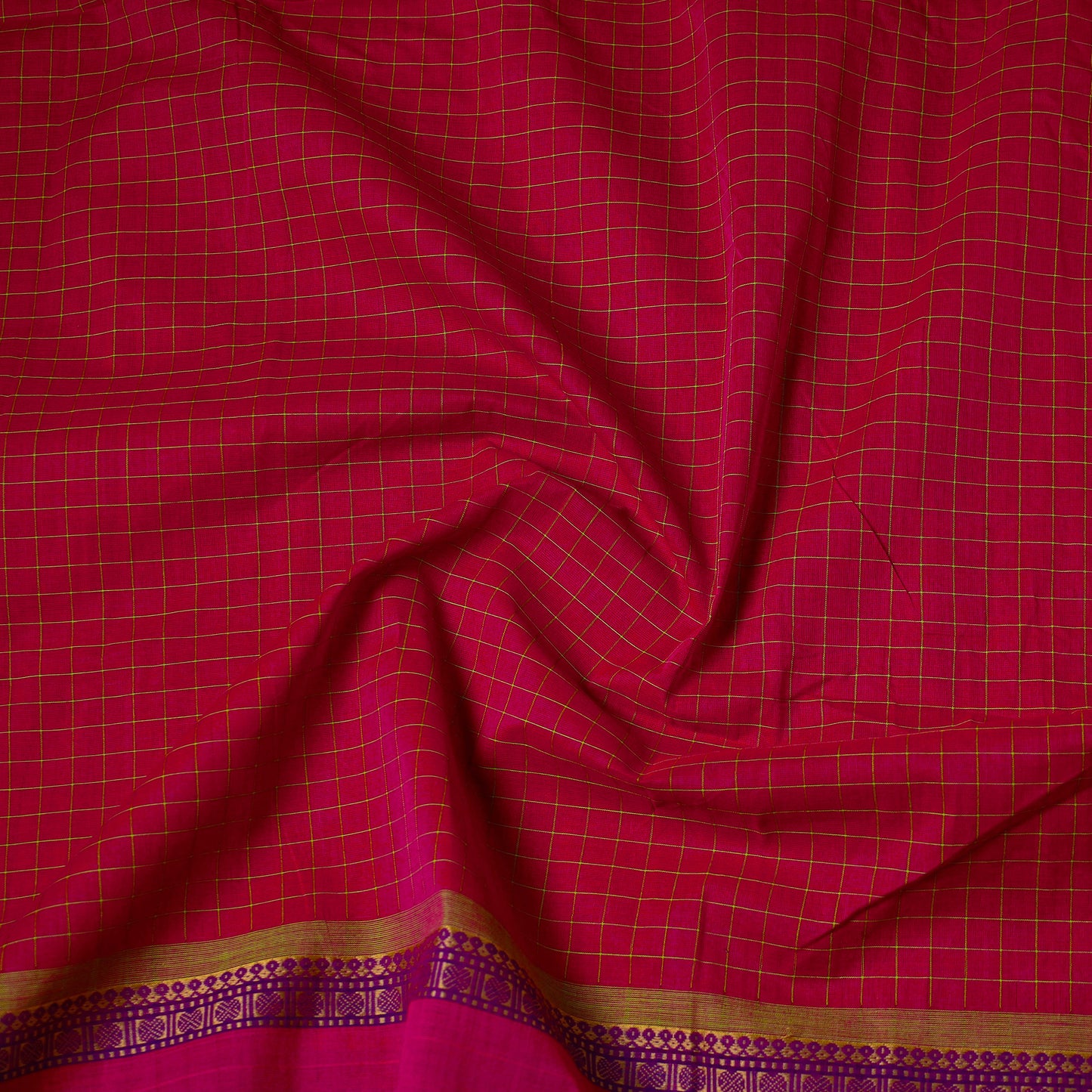 Cotton Kanchipuram Fabric with Thread Border 48