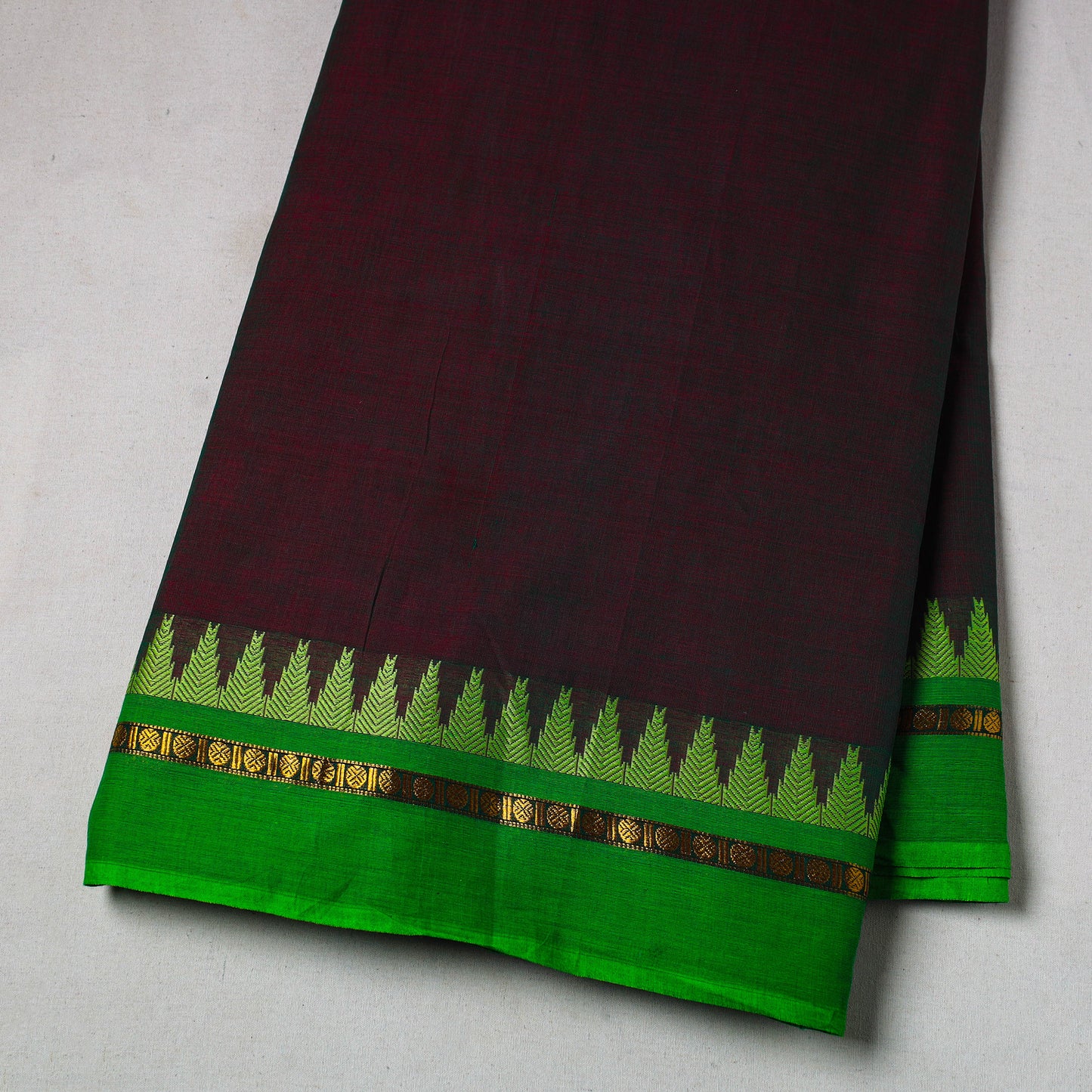 Cotton Kanchipuram Fabric with Thread Border 47