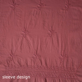 Hand Embroidered Mul Cotton Chikankari Unstitched Kurta Material (2.7M) 15