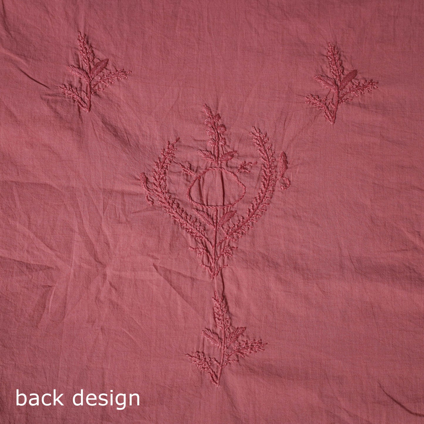 Hand Embroidered Mul Cotton Chikankari Unstitched Kurta Material (2.7M) 15