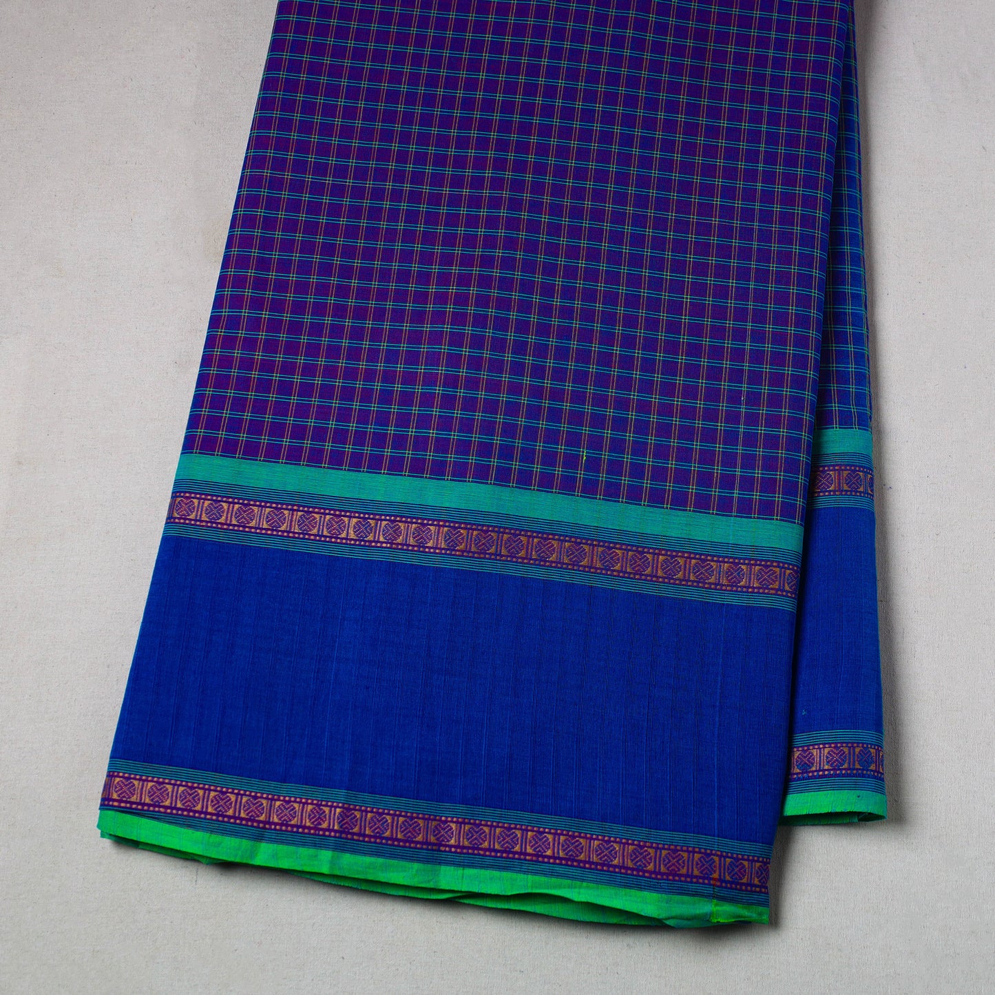 Cotton Kanchipuram Fabric with Thread Border 44