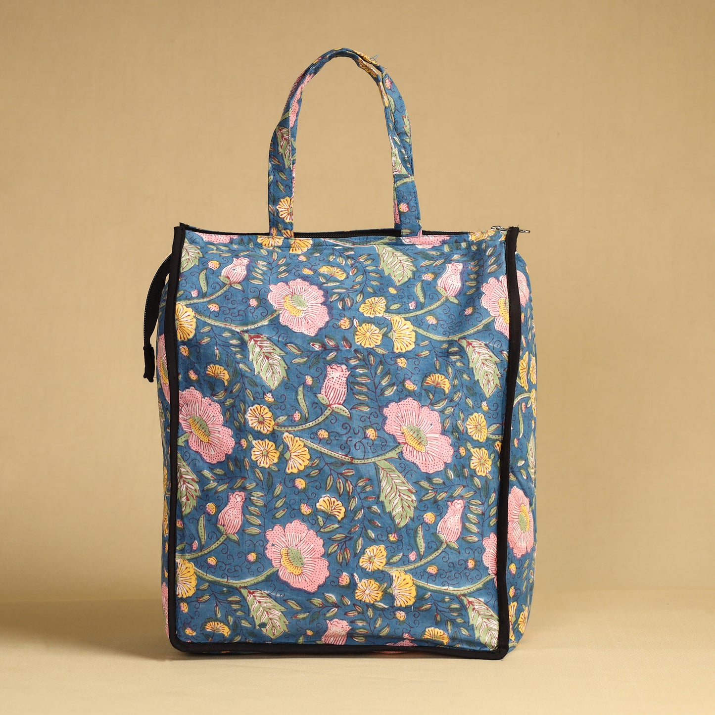 Blue - Handcrafted Cotton Shopping Bag 01