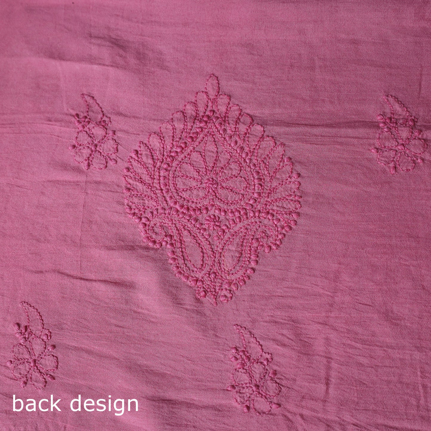 Hand Embroidered Mul Cotton Chikankari Unstitched Kurta Material (2.95M) 16