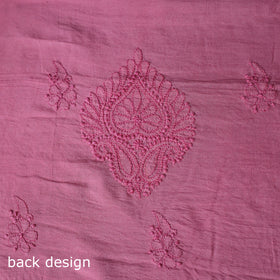 Hand Embroidered Mul Cotton Chikankari Unstitched Kurta Material (2.95M) 16
