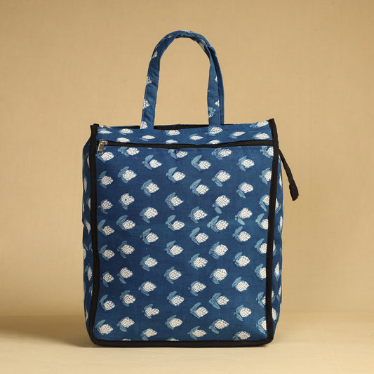 Blue - Handcrafted Cotton Shopping Bag 02