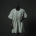 Green - Hand Block Batik Print Cotton Kaftan (Medium) 64