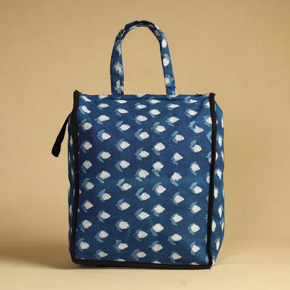 Blue - Handcrafted Cotton Shopping Bag 02