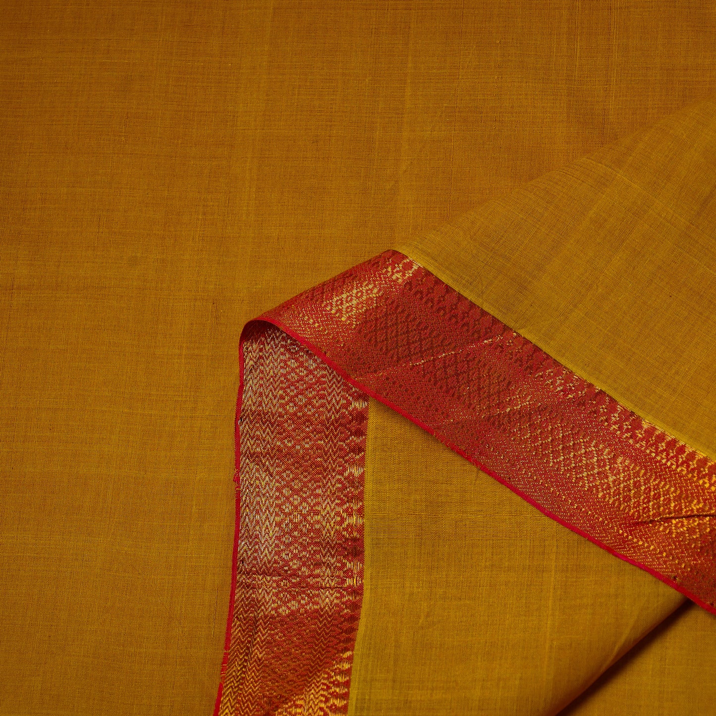 Cotton Kanchipuram Fabric with Thread Border 43