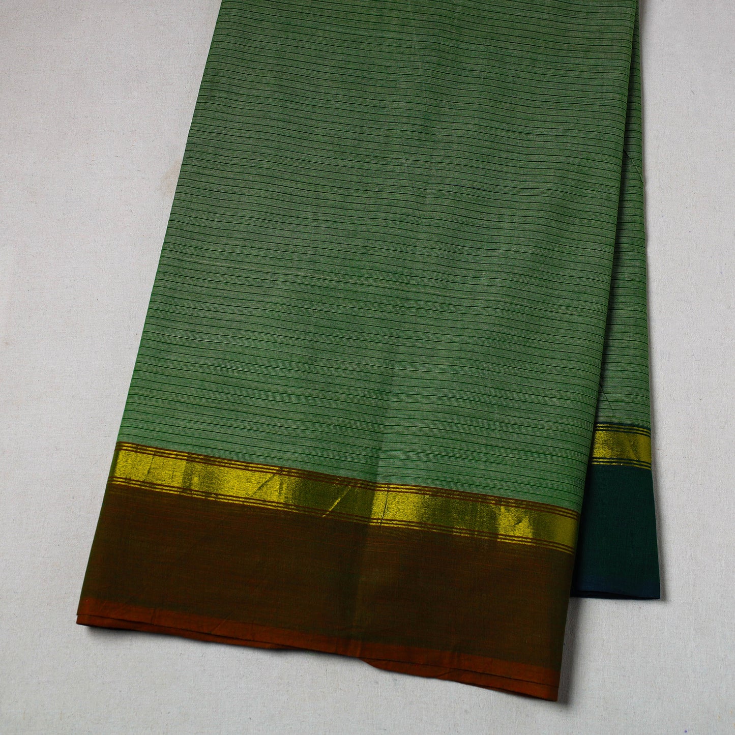 Cotton Kanchipuram Fabric with Thread Border 42