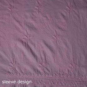 Hand Embroidered Mul Cotton Chikankari Unstitched Kurta Material (2.7M) 17