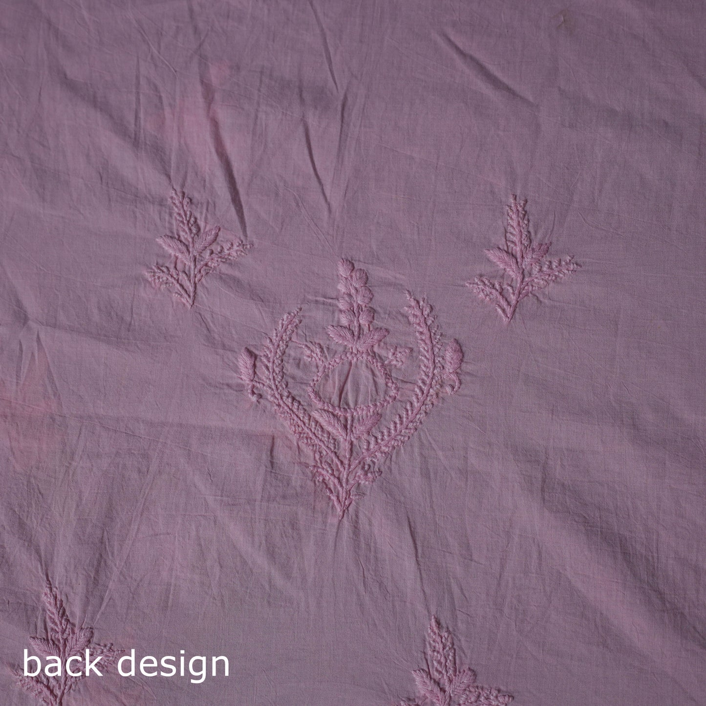 Hand Embroidered Mul Cotton Chikankari Unstitched Kurta Material (2.7M) 17