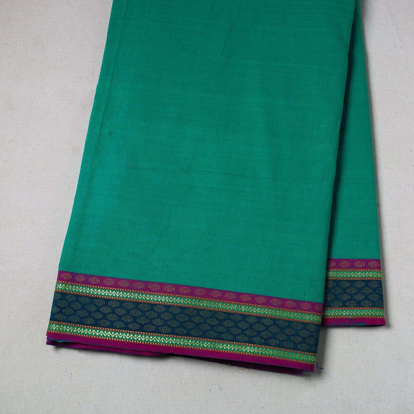 Cotton Kanchipuram Fabric with Thread Border 36