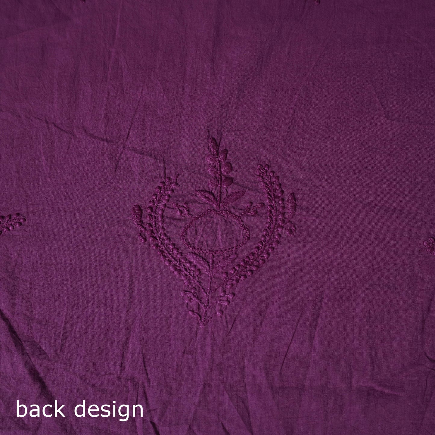 Hand Embroidered Mul Cotton Chikankari Unstitched Kurta Material (2.3M) 19
