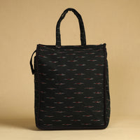 Black - Handcrafted Cotton Shopping Bag 10