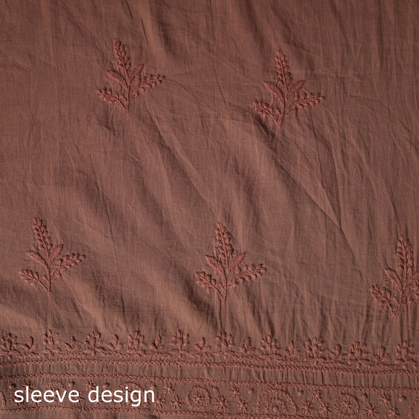 Hand Embroidered Mul Cotton Chikankari Unstitched Kurta Material (2.7M) 20