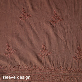 Hand Embroidered Mul Cotton Chikankari Unstitched Kurta Material (2.7M) 20