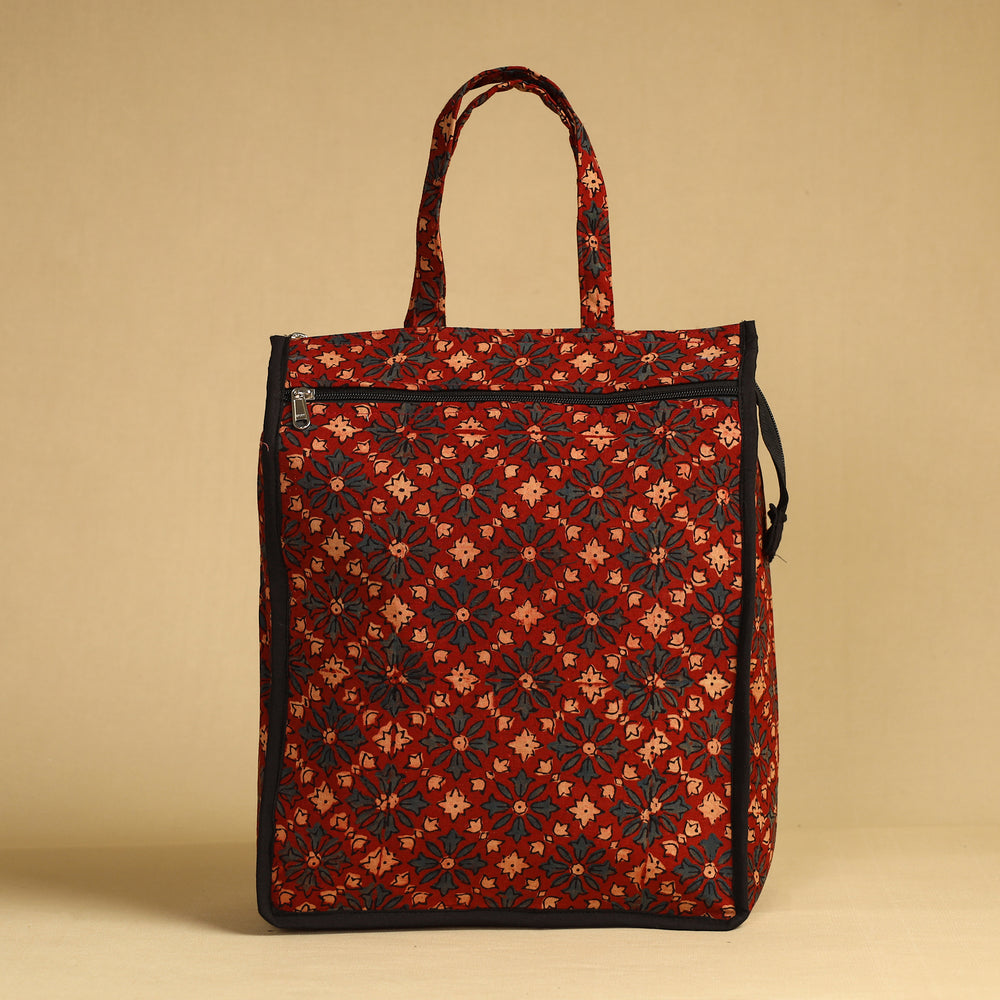 Red - Handcrafted Cotton Shopping Bag 13