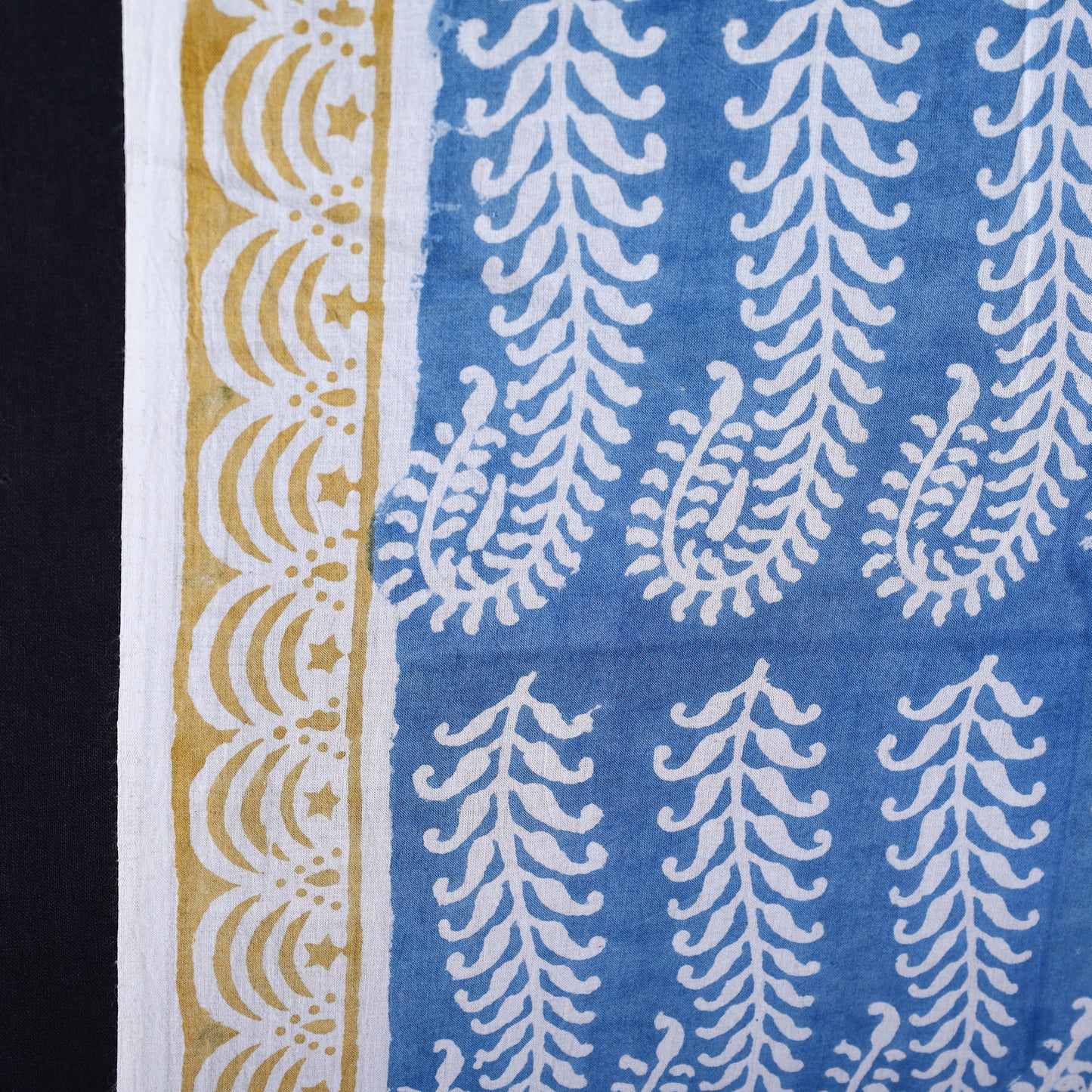 Blue - Indigo Bagh Block Printed Cotton Fabric 03