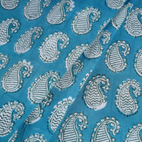 Green - Indigo Bagh Block Printed Cotton Fabric 04