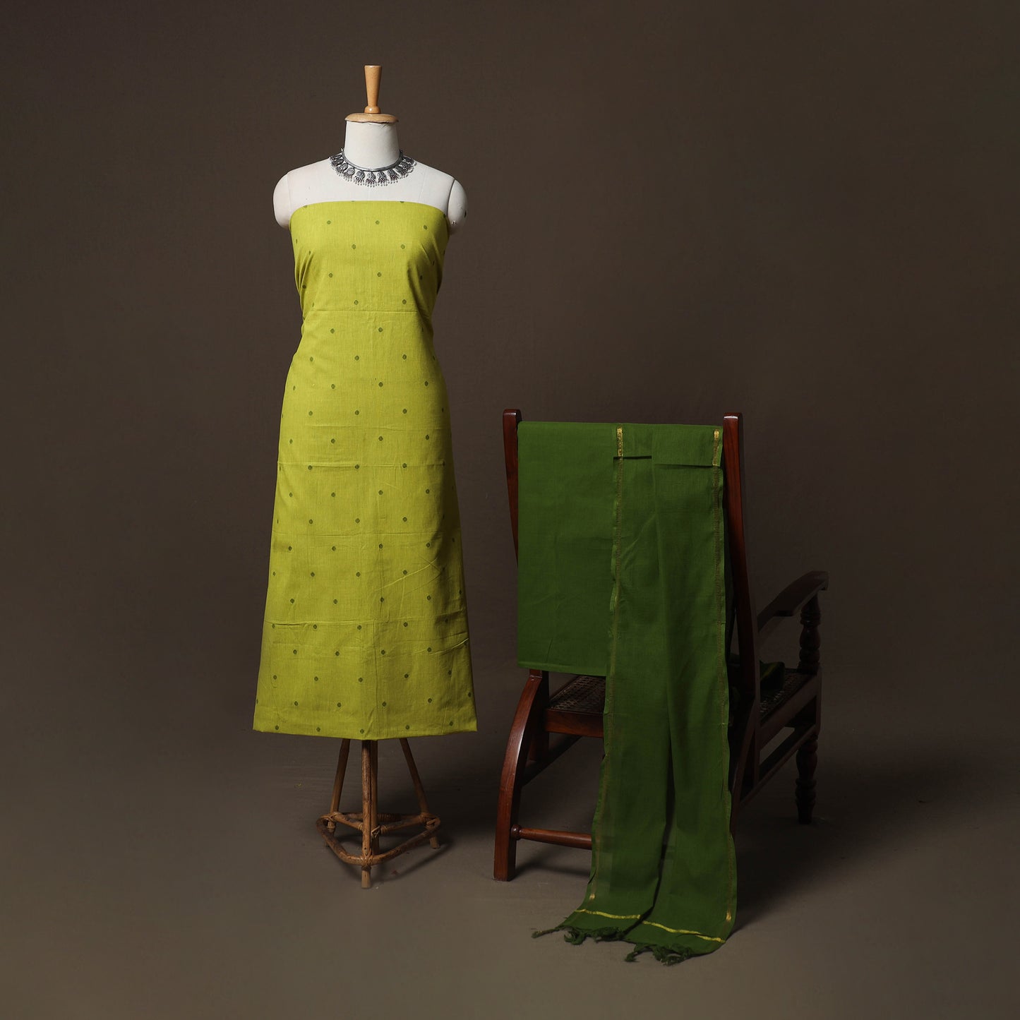 Jacquard Woven Pure Cotton 3pc Unstitched Dress Material Suit Set 66