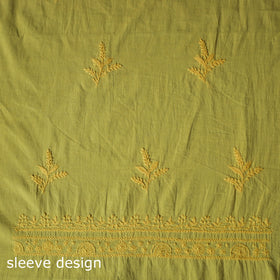 Hand Embroidered Mul Cotton Chikankari Unstitched Kurta Material (2.8M) 21