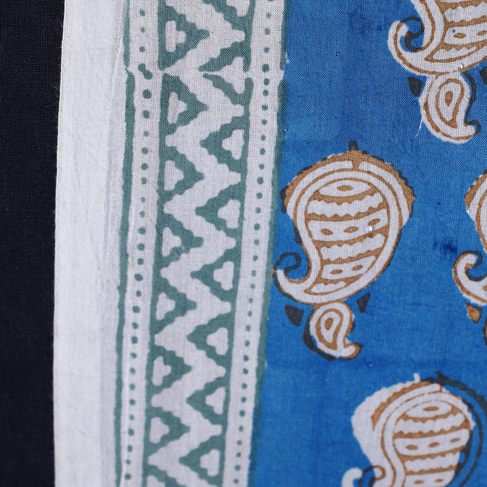 Blue - Indigo Bagh Block Printed Cotton Fabric 07