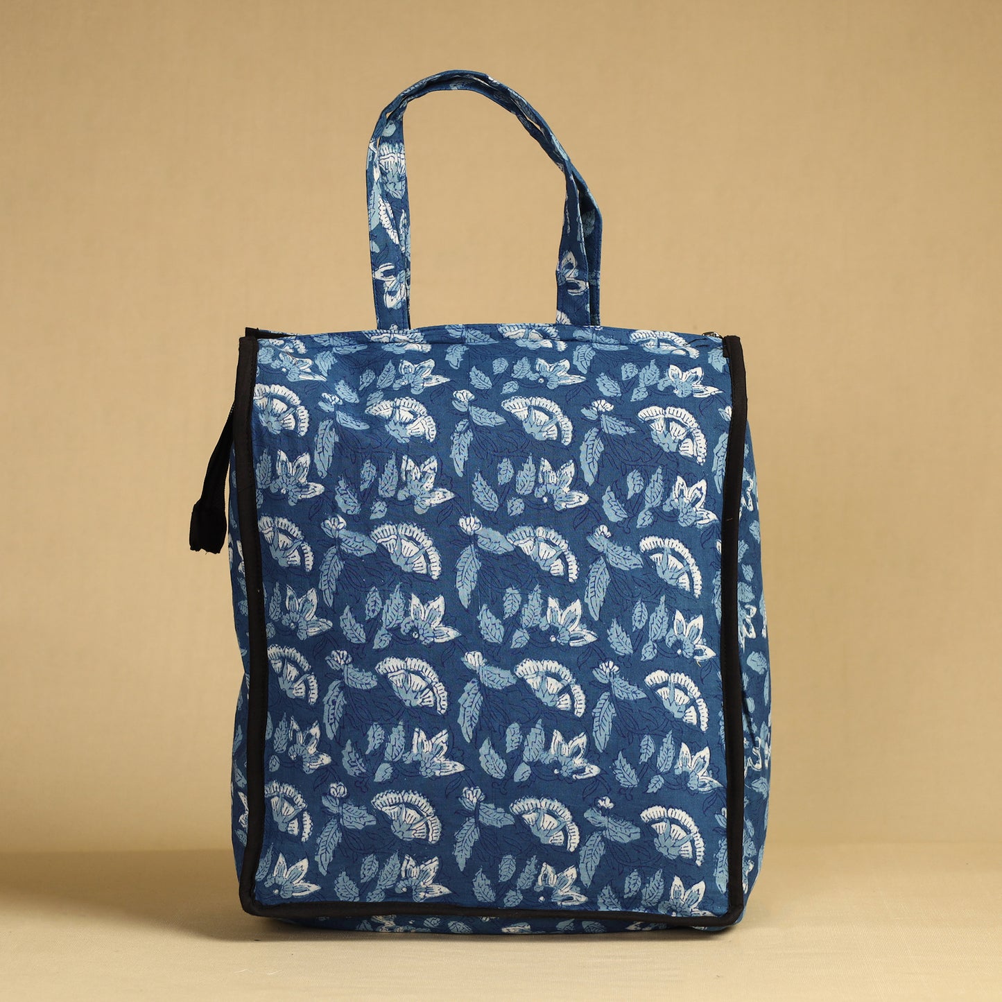 Blue - Handcrafted Cotton Shopping Bag 18