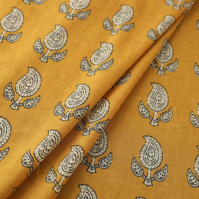 Natural Dyed Dabu Bagru Print Cotton Fabric 02