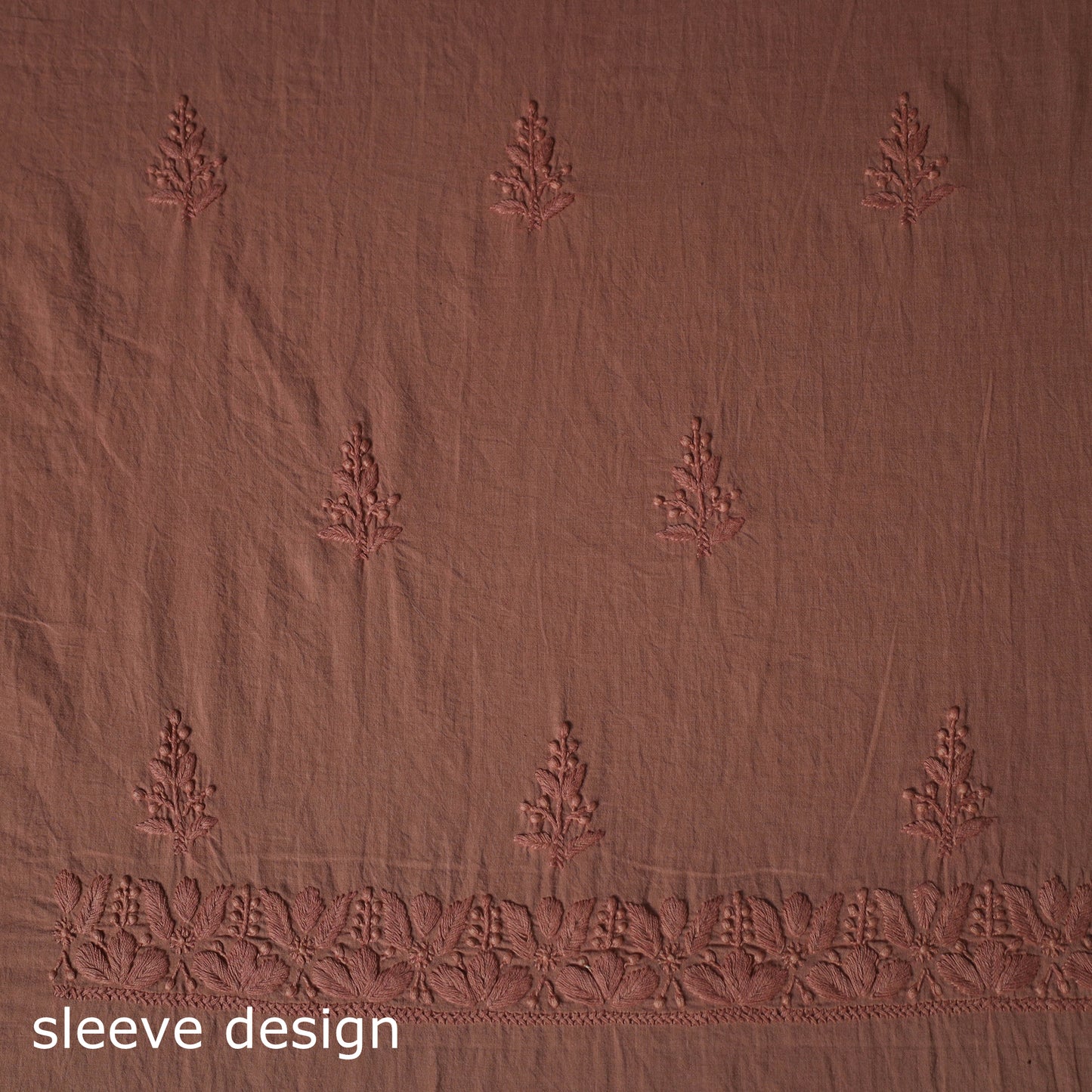 Hand Embroidered Mul Cotton Chikankari Unstitched Kurta Material (2.7M) 23