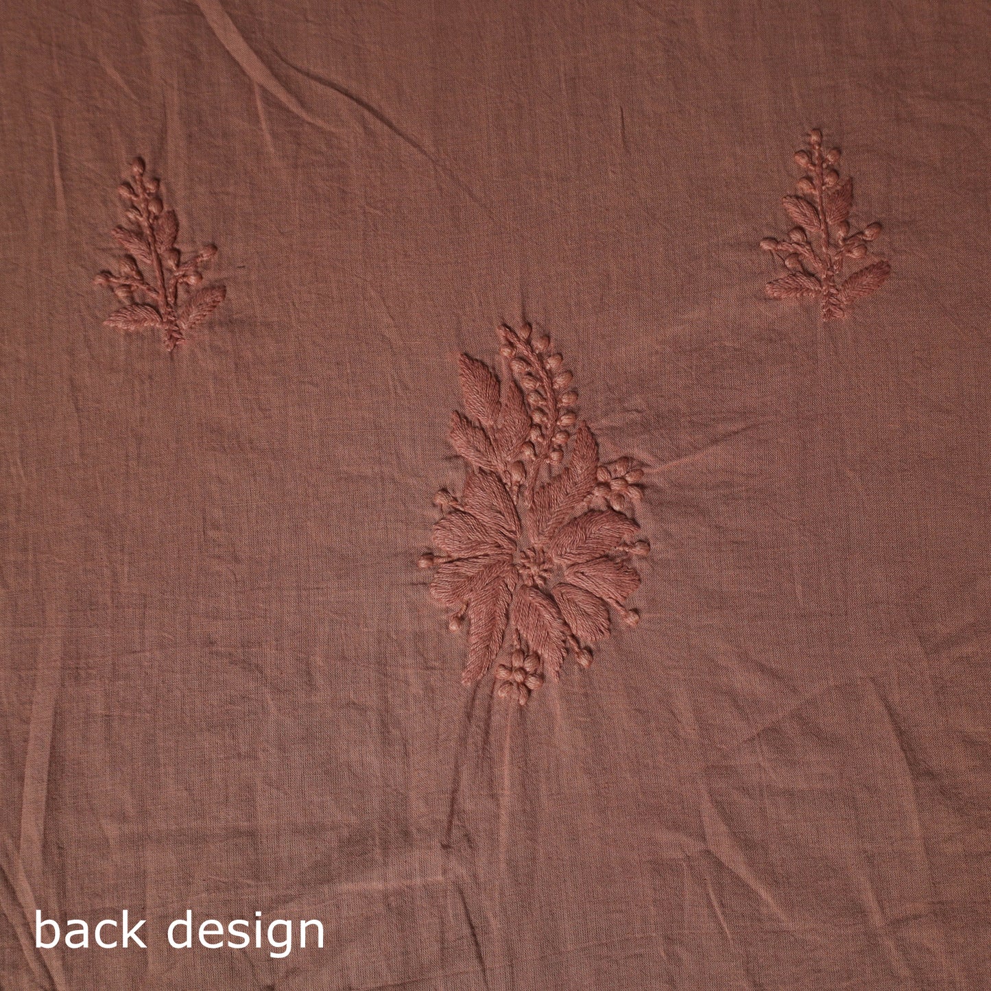 Hand Embroidered Mul Cotton Chikankari Unstitched Kurta Material (2.7M) 23
