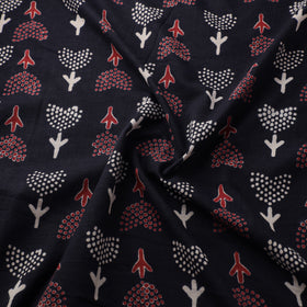 Natural Dyed Dabu Bagru Print Cotton Fabric 05