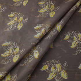 Brown Natural Dyed Bagru Ajrakh Dabu Print Fabric
