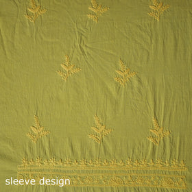 Hand Embroidered Mul Cotton Chikankari Unstitched Kurta Material (2.7M) 25