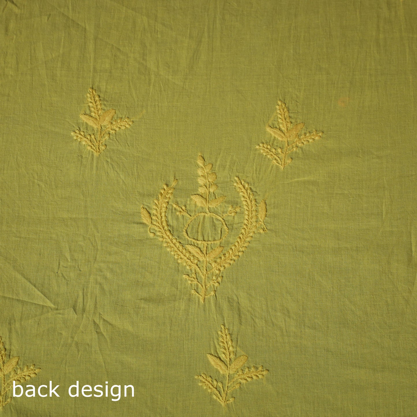 Hand Embroidered Mul Cotton Chikankari Unstitched Kurta Material (2.7M) 25