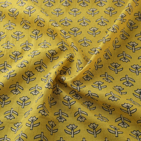 Natural Dyed Dabu Bagru Print Cotton Fabric 08