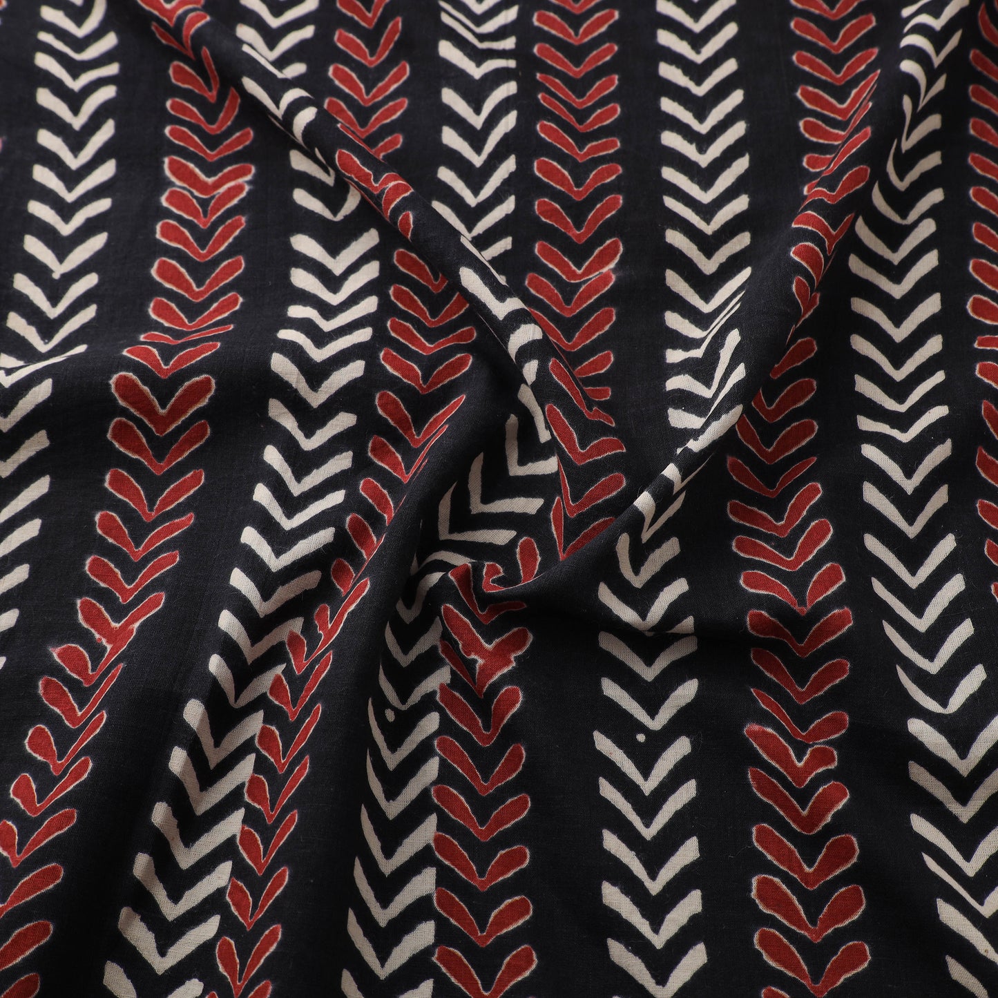 Natural Dyed Dabu Bagru Print Cotton Fabric 09
