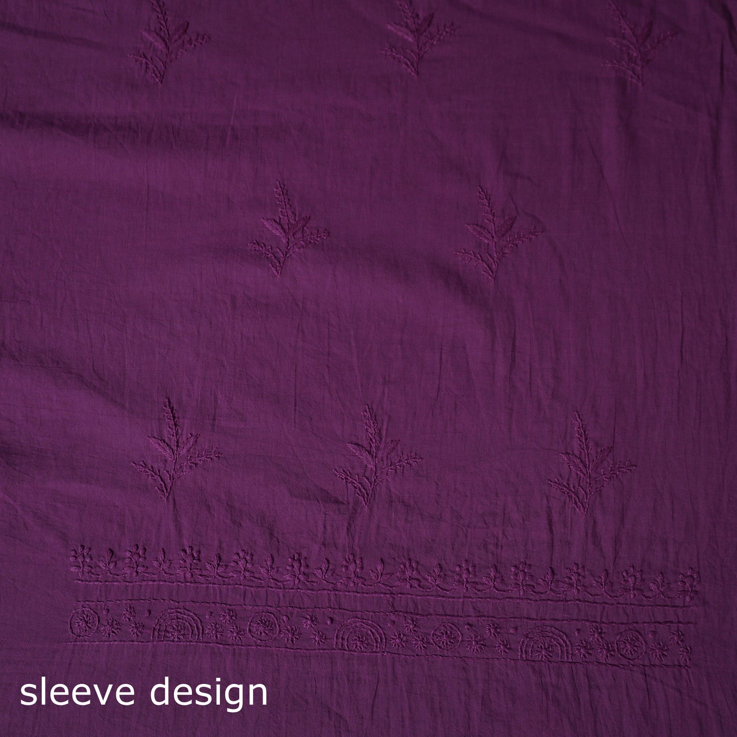 Hand Embroidered Mul Cotton Chikankari Unstitched Kurta Material (2.7M) 26