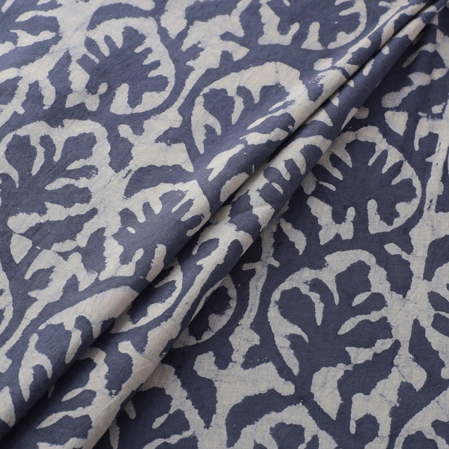 Natural Dyed Dabu Bagru Print Cotton Fabric 11