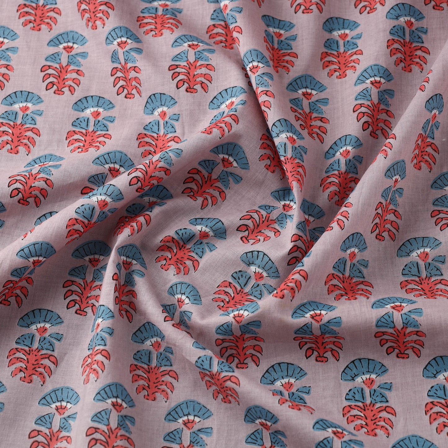 Purple Cotton Jaipur Print Fabric