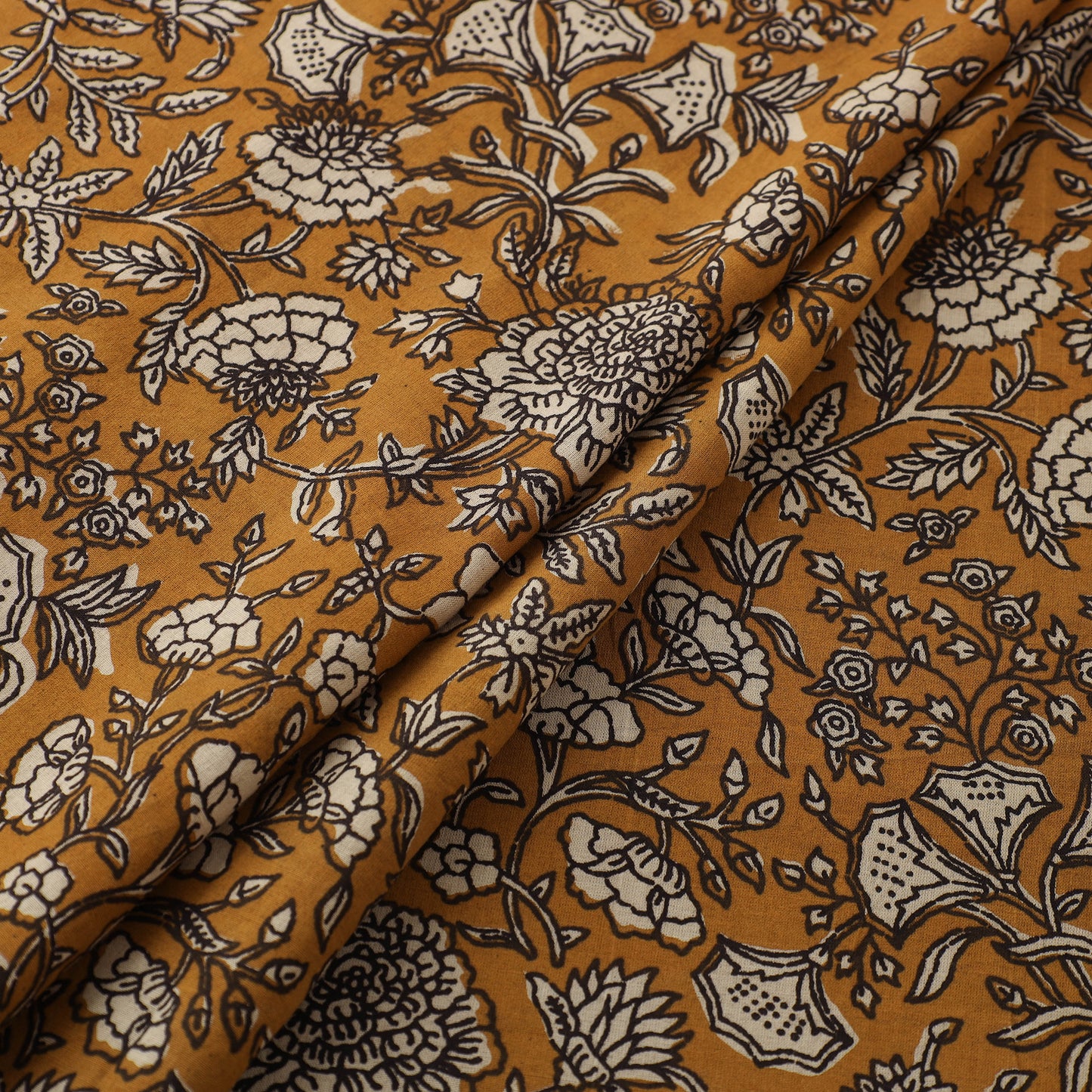 Natural Dyed Dabu Bagru Print Cotton Fabric 12   2