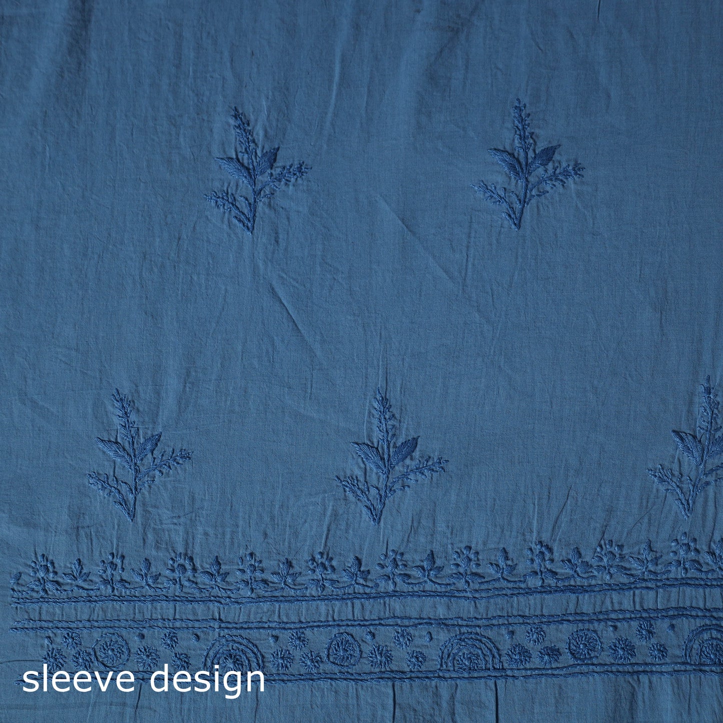 Hand Embroidered Mul Cotton Chikankari Unstitched Kurta Material (2.7M) 27