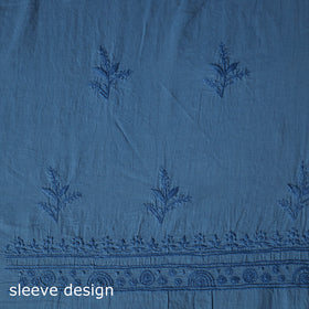 Hand Embroidered Mul Cotton Chikankari Unstitched Kurta Material (2.7M) 27