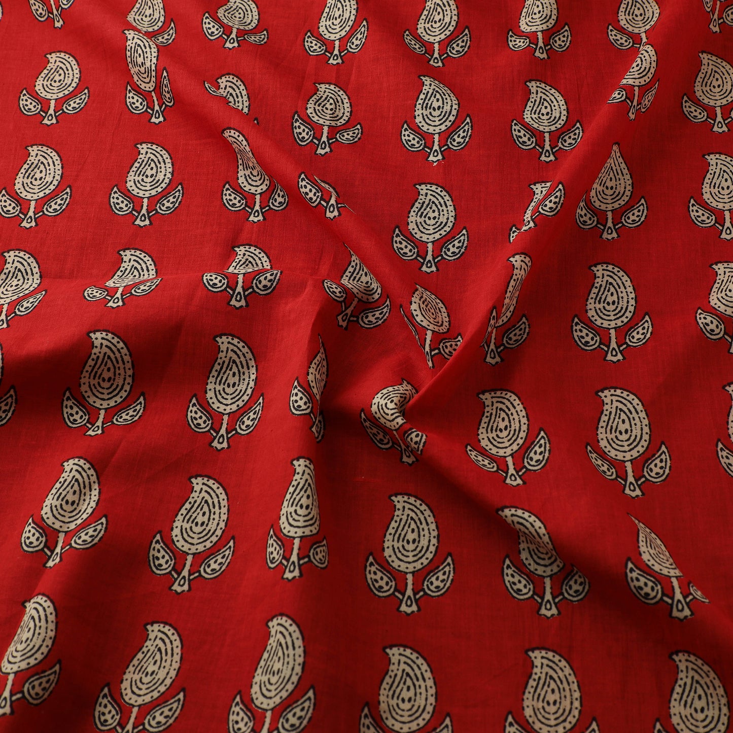 Natural Dyed Dabu Bagru Print Cotton Fabric 13