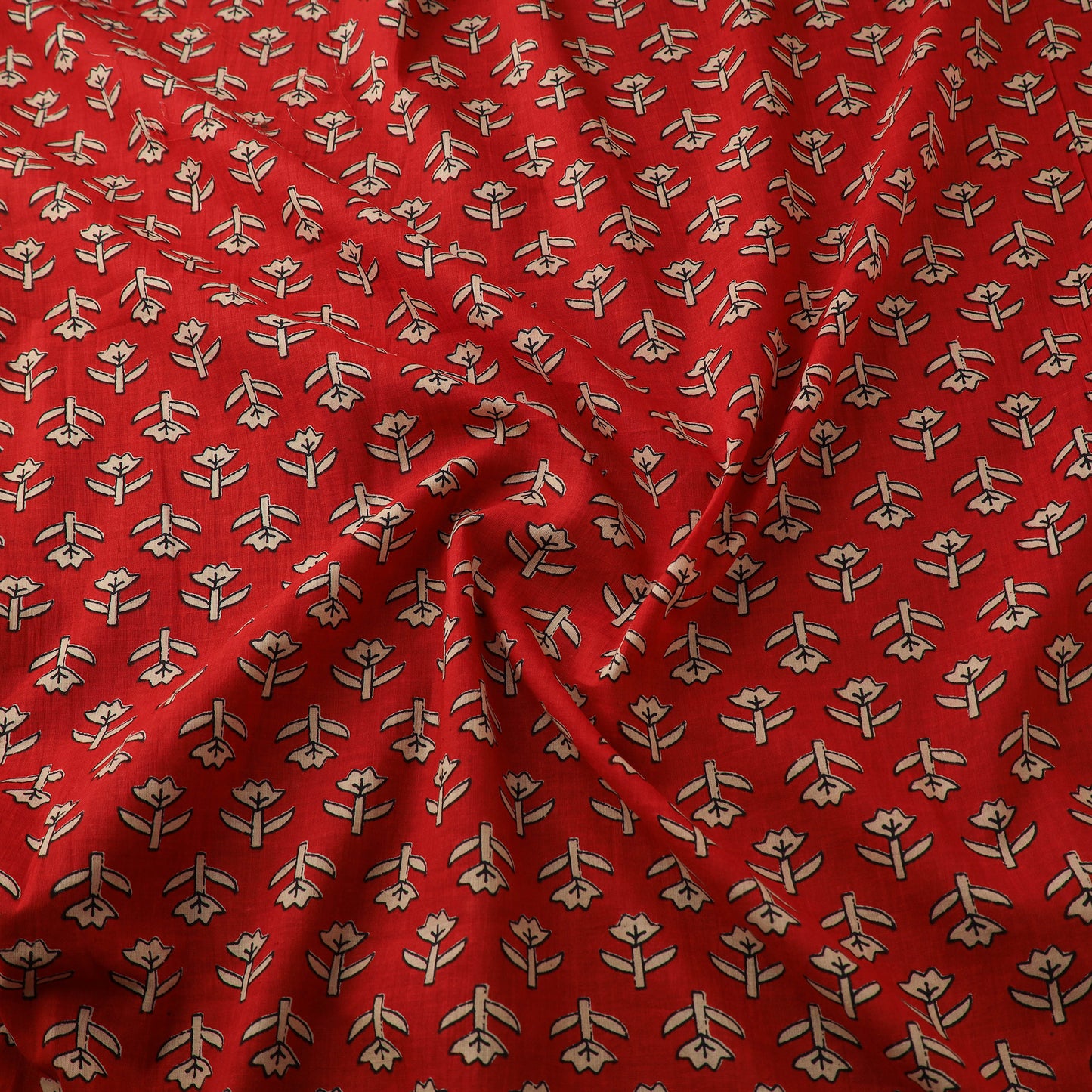 Natural Dyed Dabu Bagru Print Cotton Fabric 14