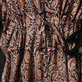 Kalamkari Hand Block Print Natural Dyed Cotton Kaftan (Short) 80