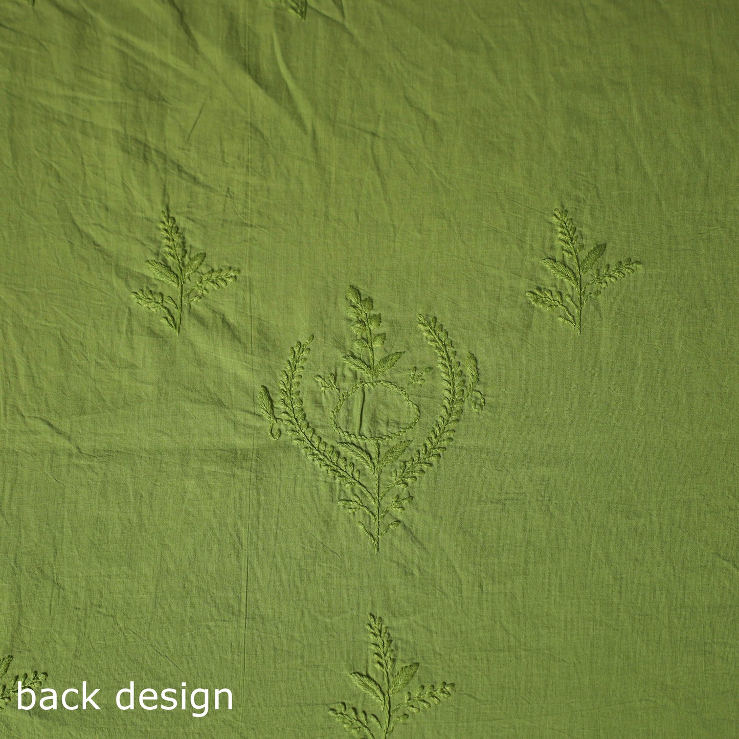Hand Embroidered Mul Cotton Chikankari Unstitched Kurta Material (2.7M) 28