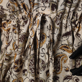 Brown - Kalamkari Hand Block Print Natural Dyed Cotton Kaftan (Short) 81